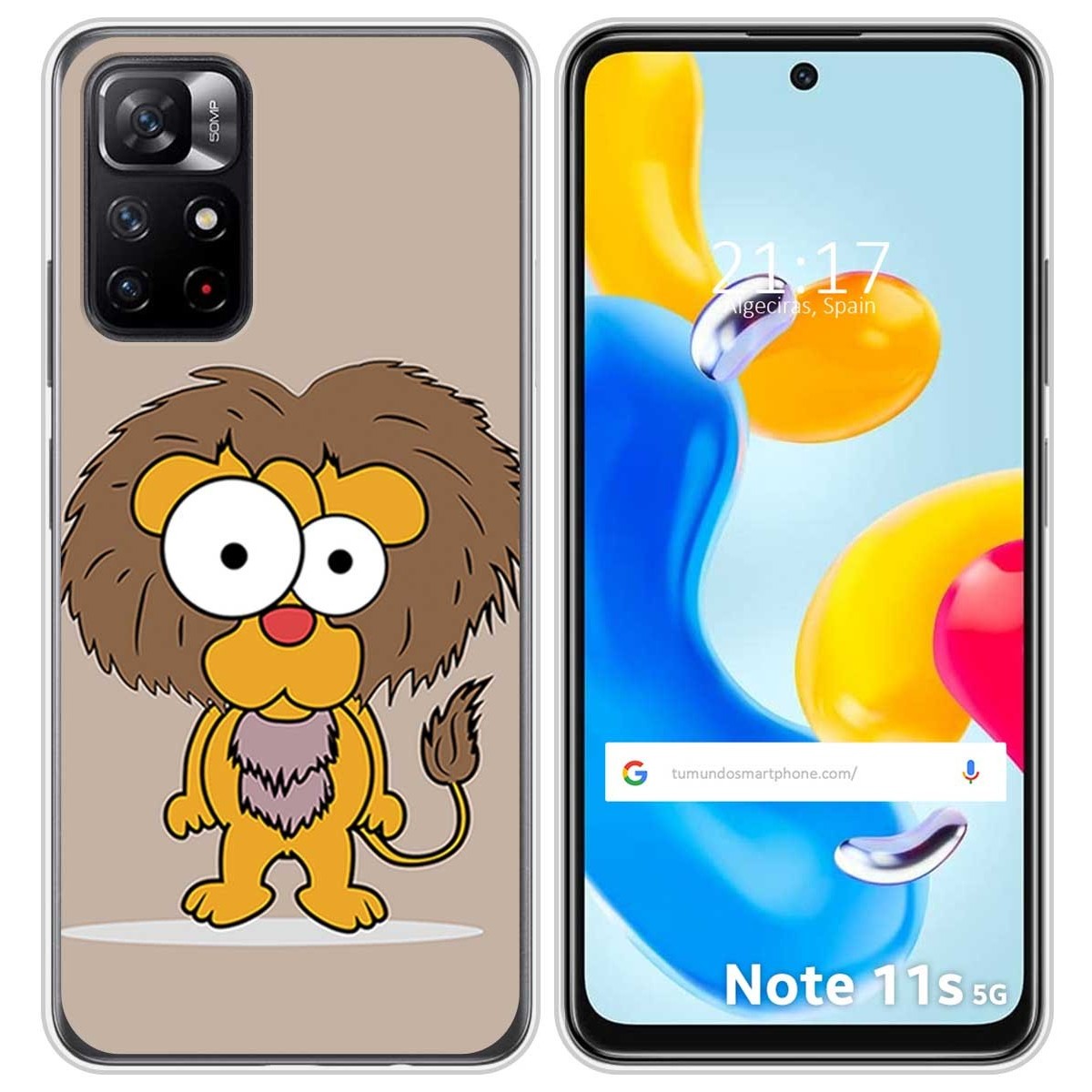 Funda Silicona para Xiaomi Redmi Note 11s 5G diseño Leon Dibujos