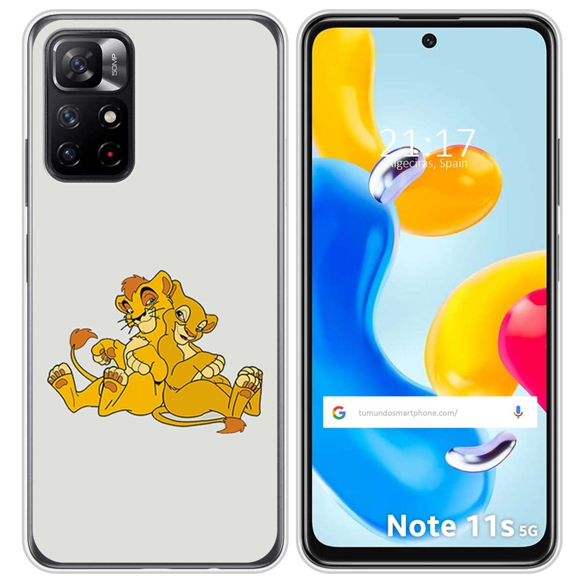 Funda Silicona para Xiaomi Redmi Note 11s 5G diseño Leones Dibujos