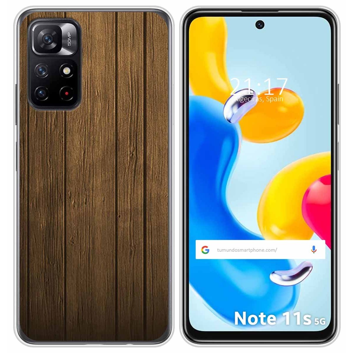 Funda Silicona para Xiaomi Redmi Note 11s 5G diseño Madera Dibujos
