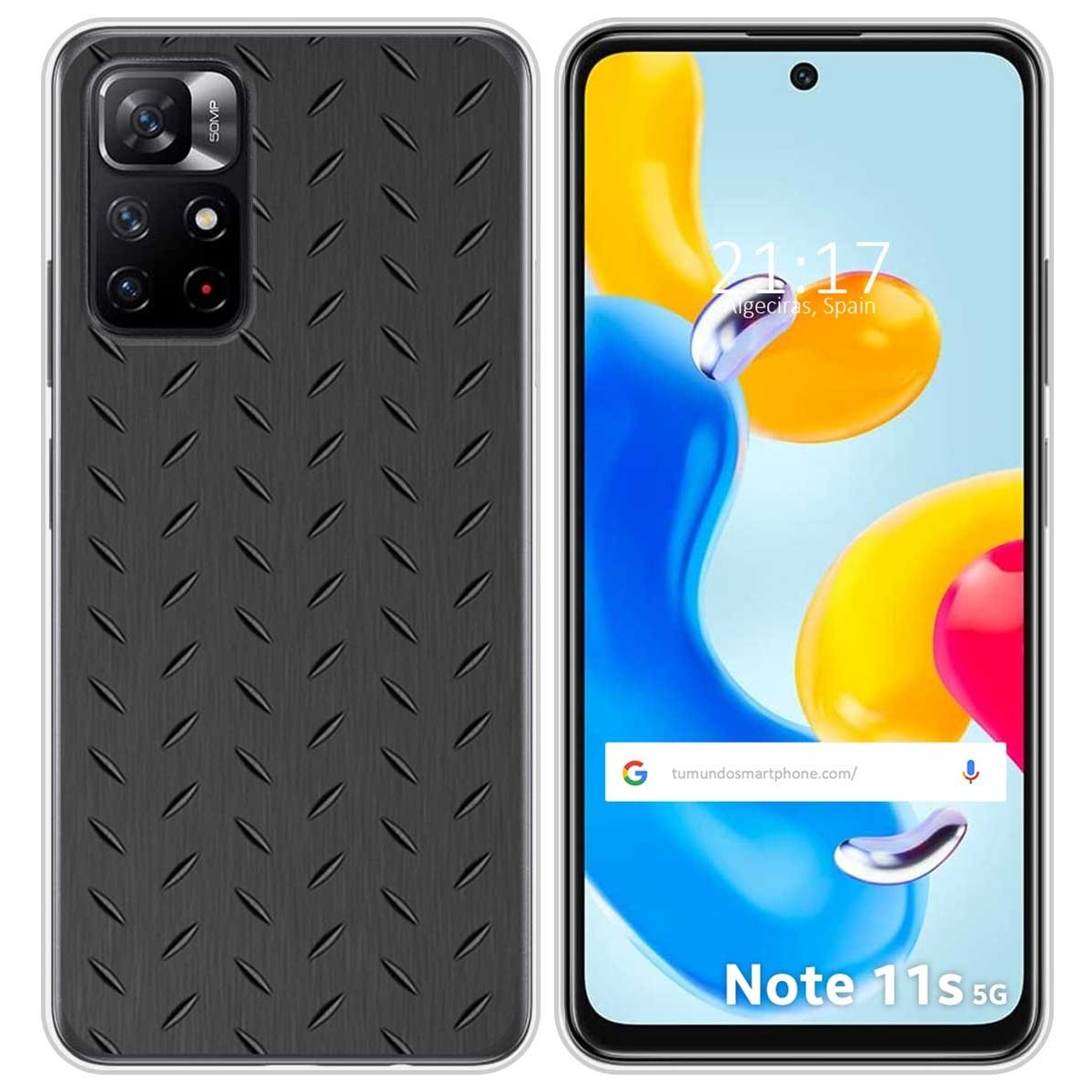 Funda Silicona para Xiaomi Redmi Note 11s 5G diseño Metal Dibujos