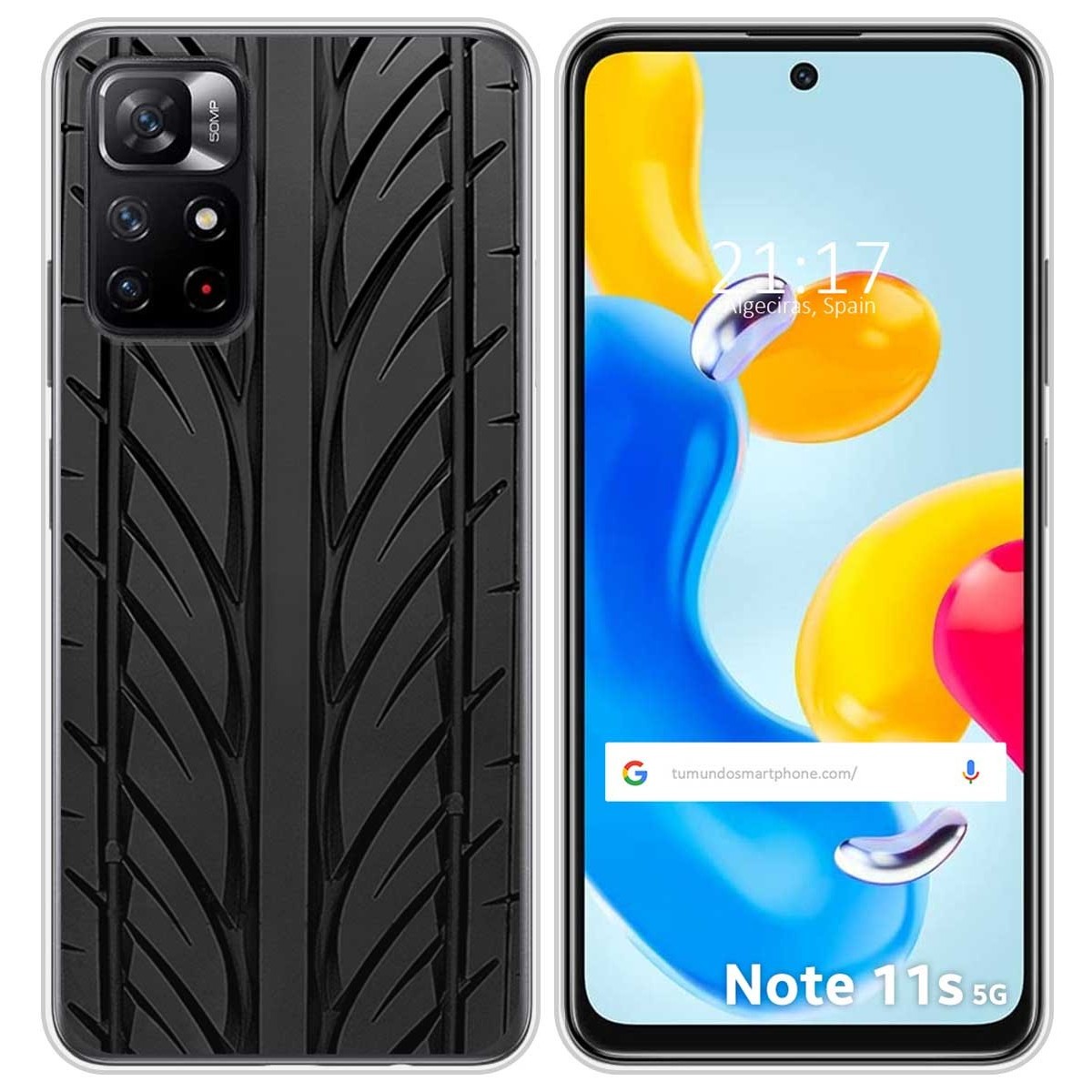 Funda Silicona para Xiaomi Redmi Note 11s 5G diseño Neumatico Dibujos