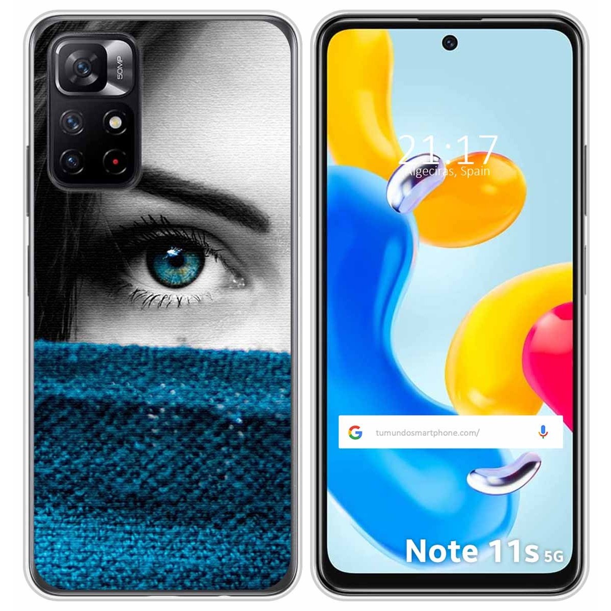 Funda Silicona para Xiaomi Redmi Note 11s 5G diseño Ojo Dibujos