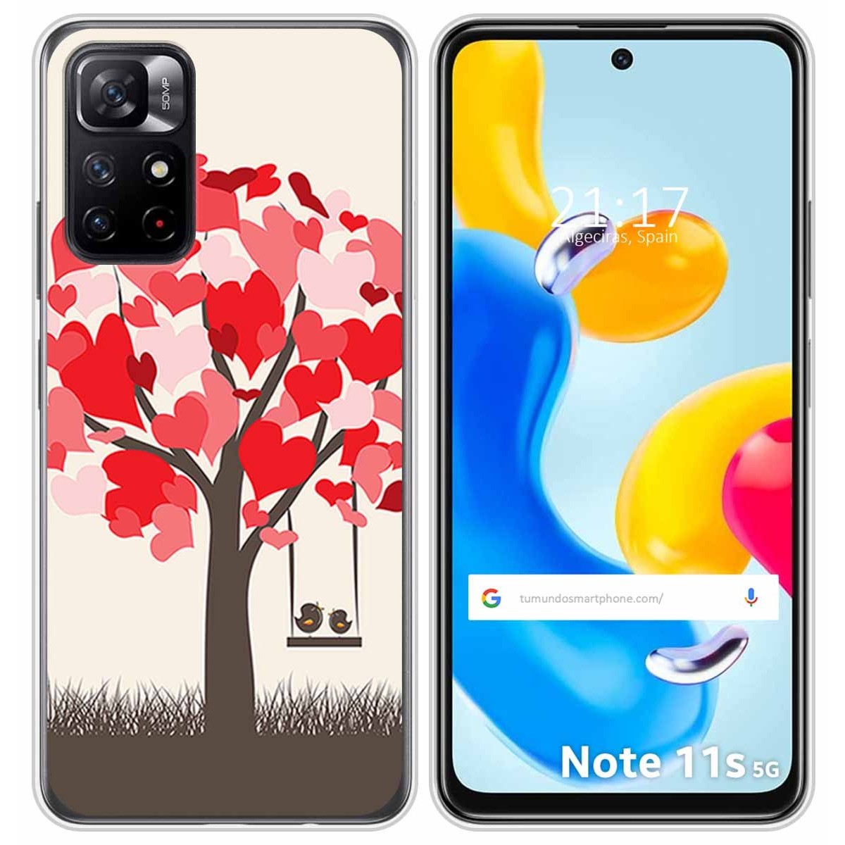 Funda Silicona para Xiaomi Redmi Note 11s 5G diseño Pajaritos Dibujos