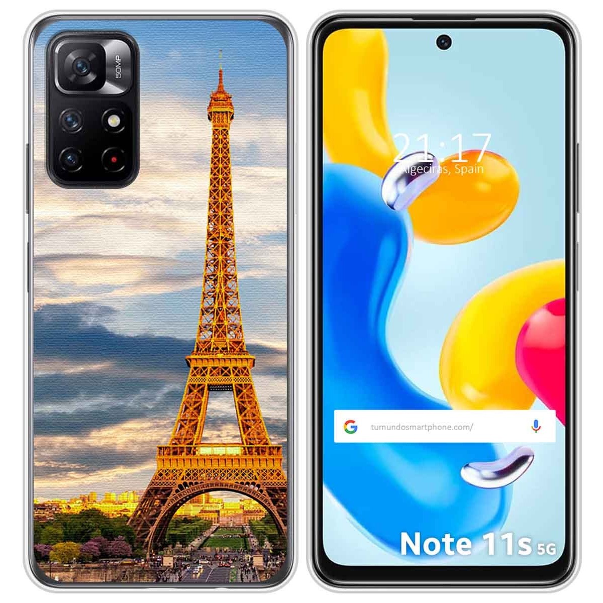 Funda Silicona para Xiaomi Redmi Note 11s 5G diseño Paris Dibujos