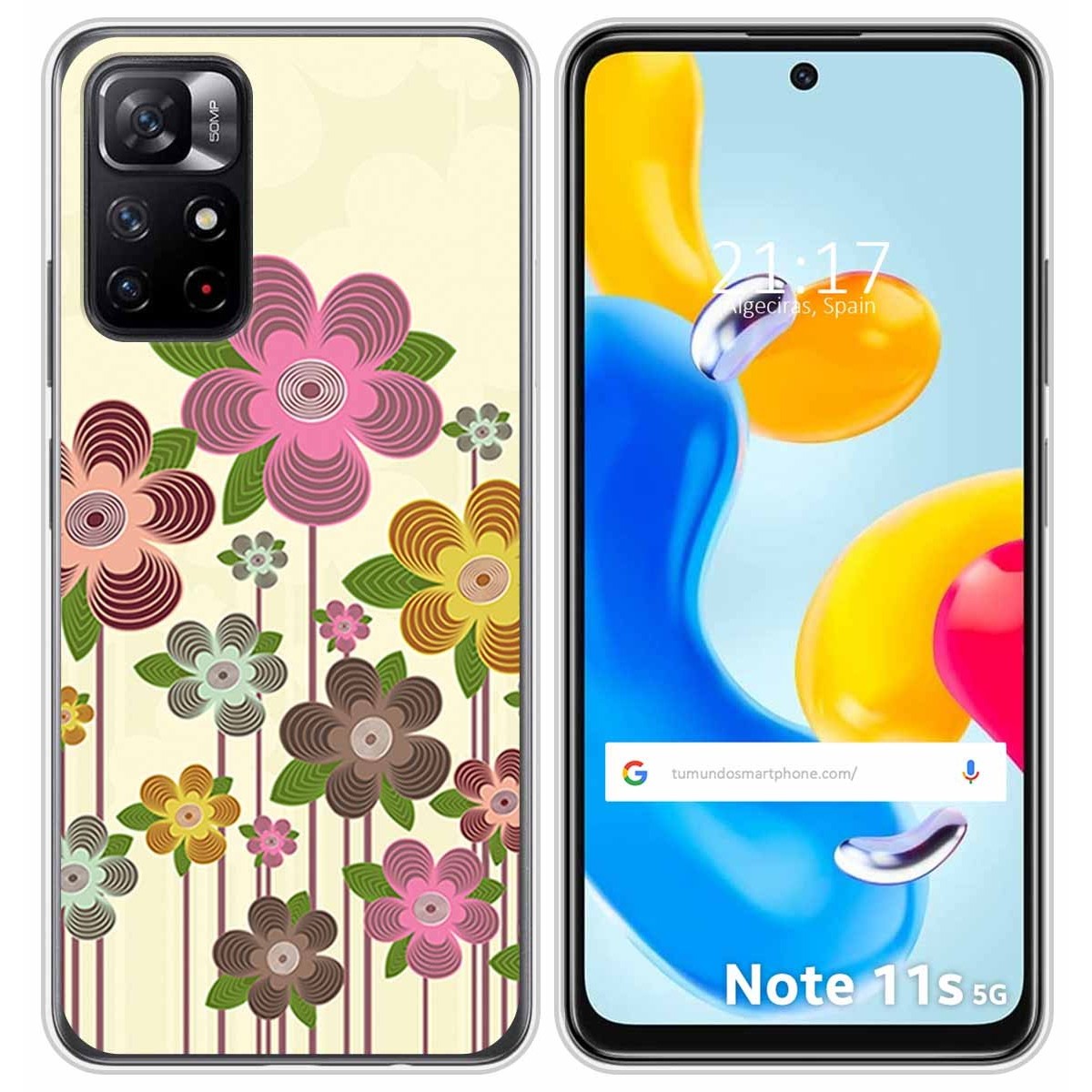 Funda Silicona para Xiaomi Redmi Note 11s 5G diseño Primavera En Flor Dibujos