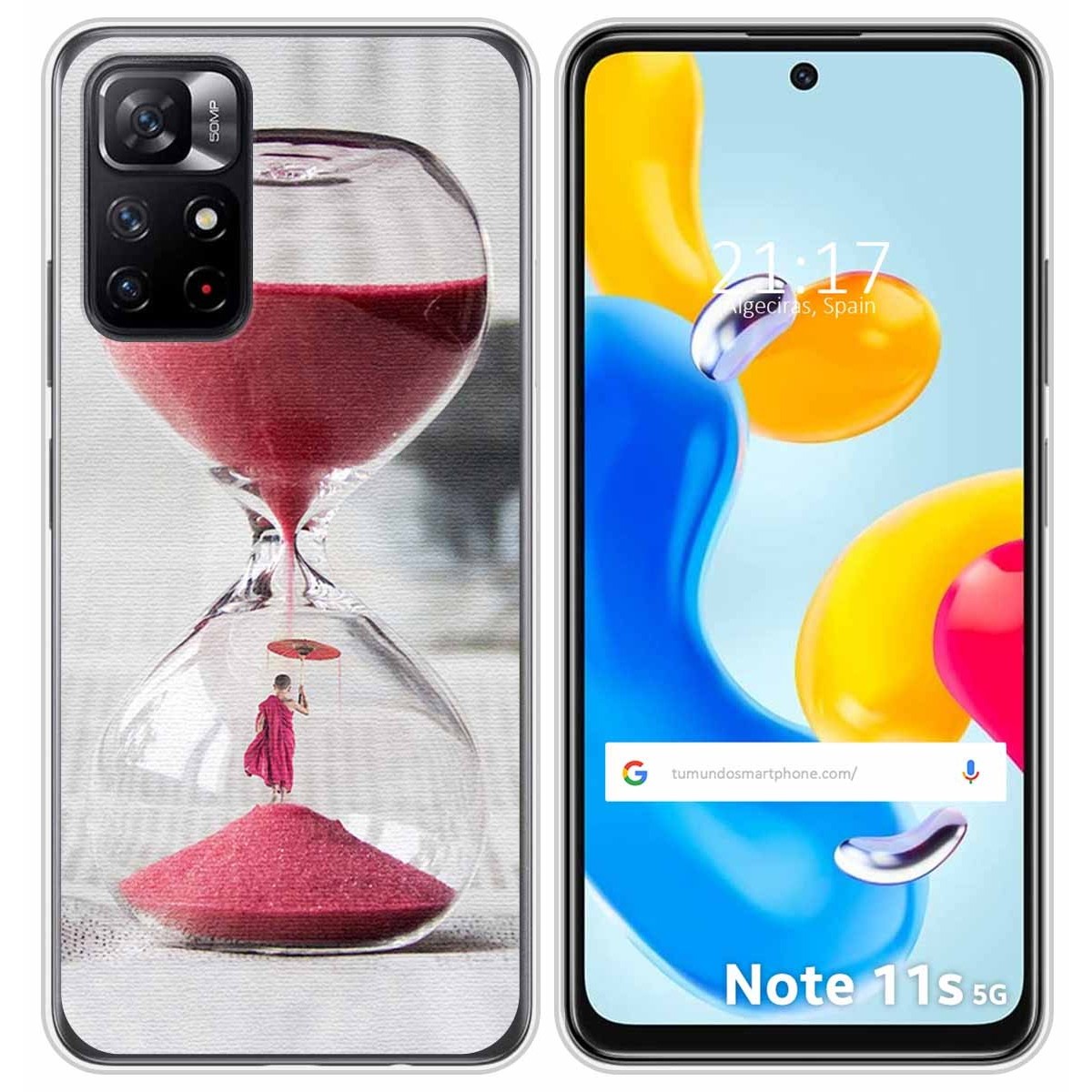 Funda Silicona para Xiaomi Redmi Note 11s 5G diseño Reloj Dibujos
