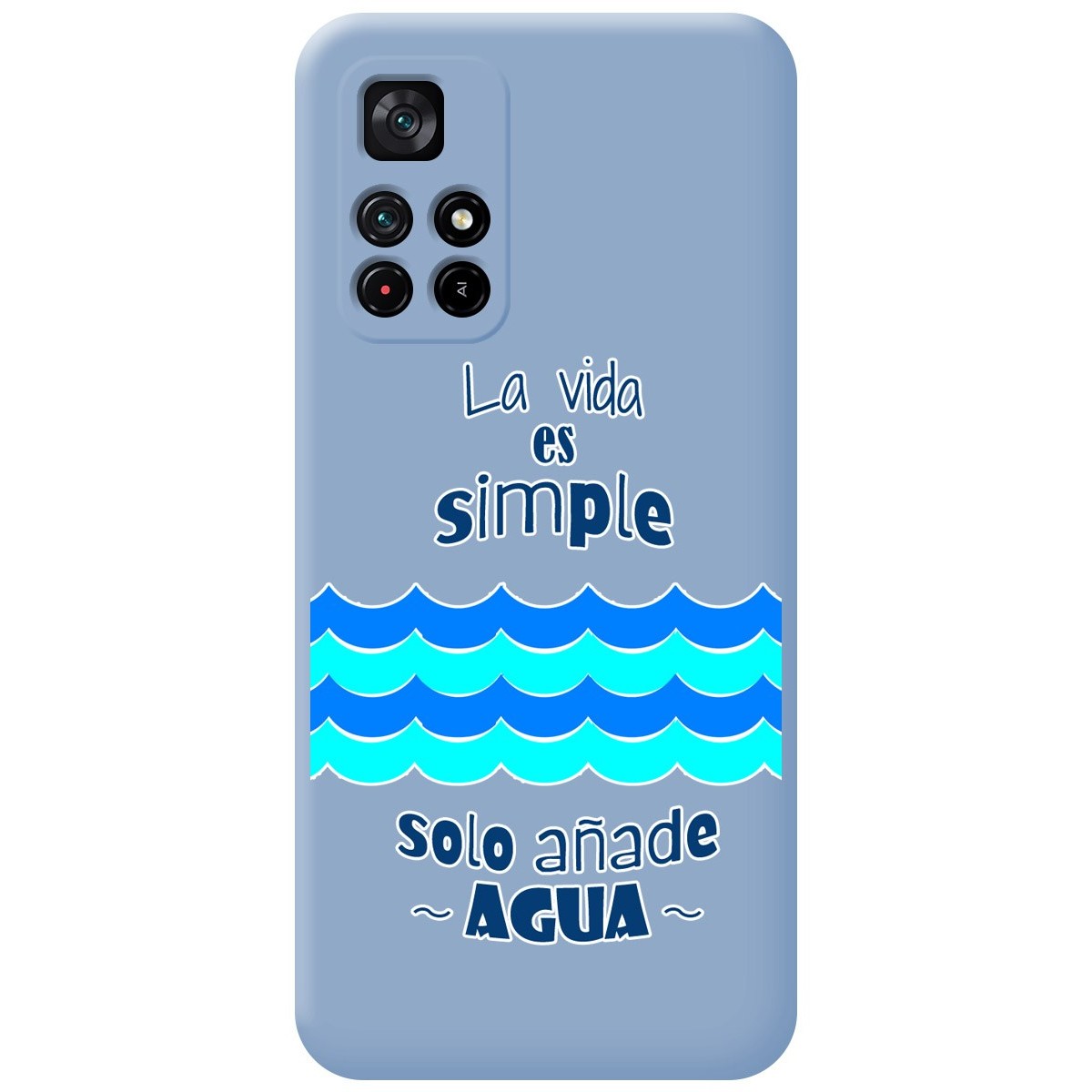 Funda Silicona Líquida Azul para Xiaomi Redmi Note 11s 5G diseño Agua Dibujos
