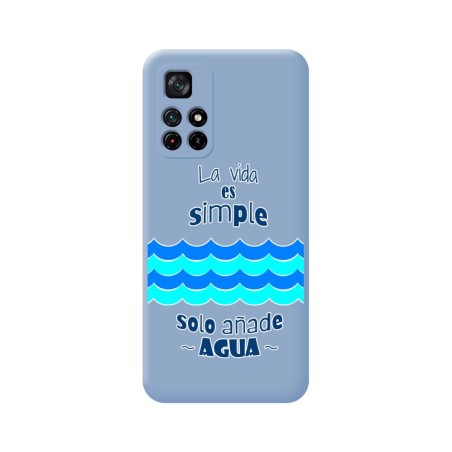 Funda Silicona Líquida Azul para Xiaomi Redmi Note 11s 5G diseño Agua Dibujos