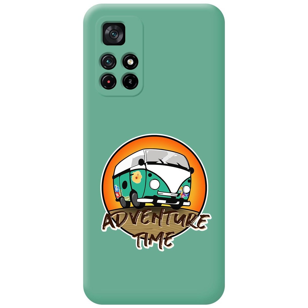 Funda Silicona Líquida Verde para Xiaomi Redmi Note 11s 5G diseño Adventure Time Dibujos