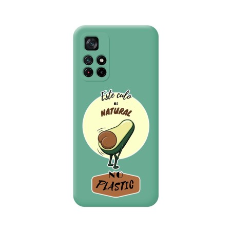 Funda Silicona Líquida Verde para Xiaomi Redmi Note 11s 5G diseño Culo Natural Dibujos