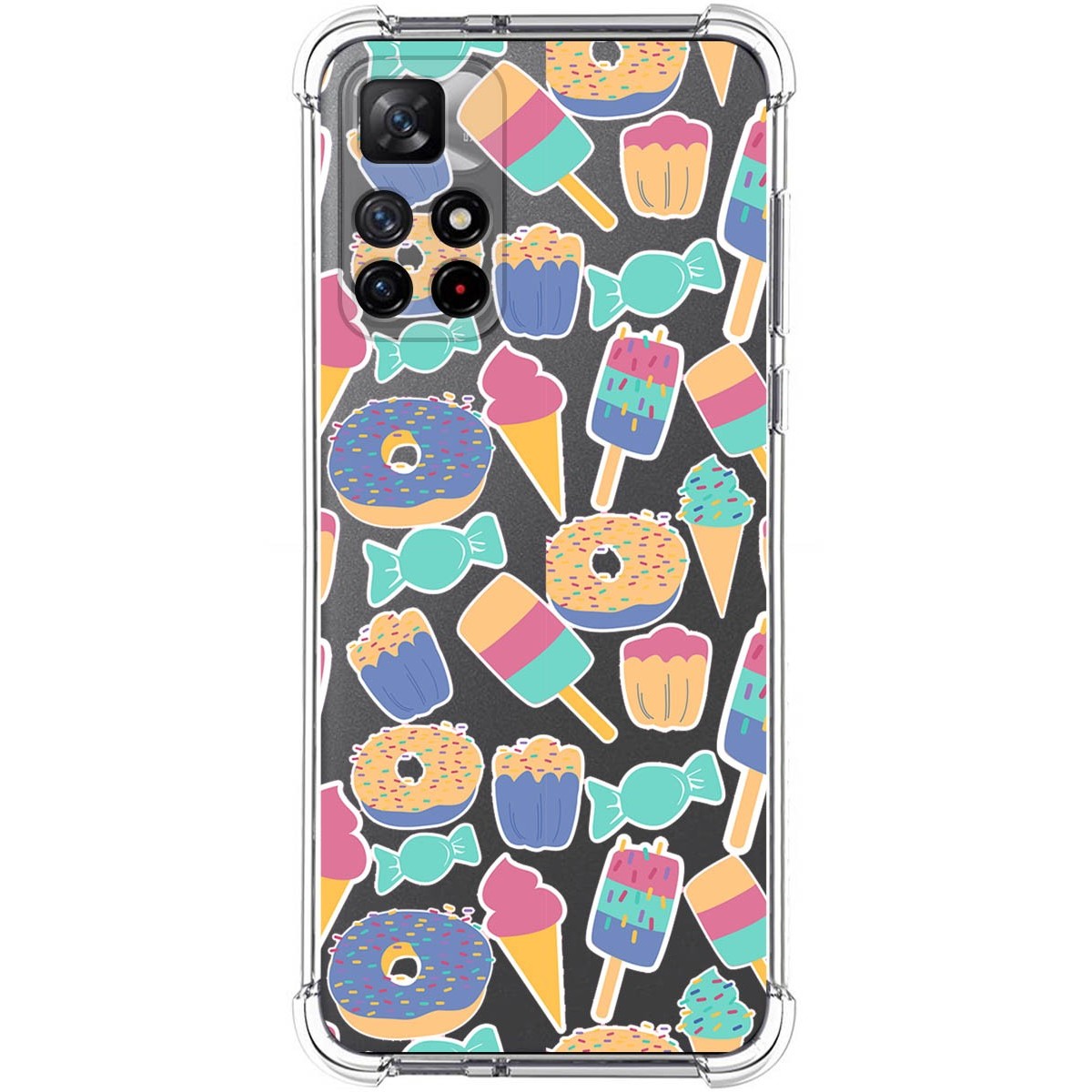 Funda Silicona Antigolpes para Xiaomi Redmi Note 11s 5G diseño Dulces 02 Dibujos