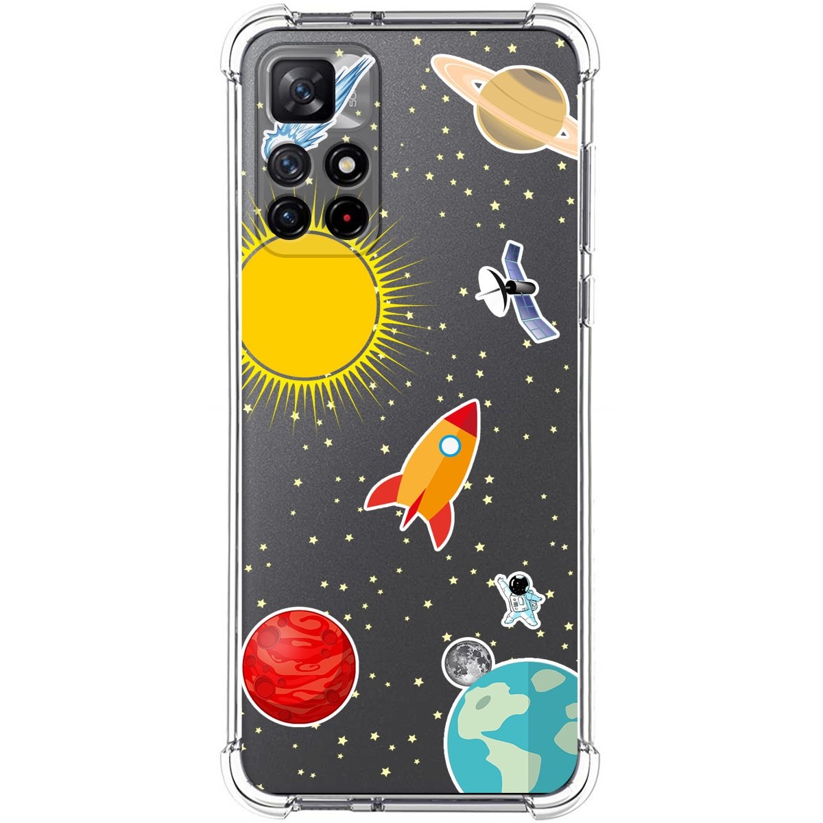 Funda Silicona Antigolpes para Xiaomi Redmi Note 11s 5G diseño Espacio Dibujos