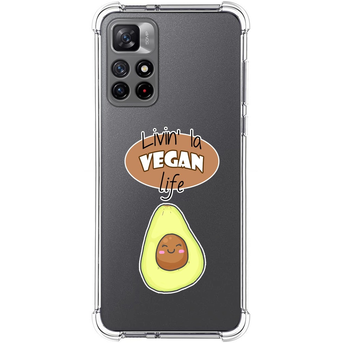 Funda Silicona Antigolpes para Xiaomi Redmi Note 11s 5G diseño Vegan Life Dibujos