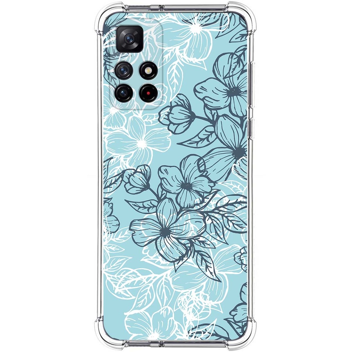 Funda Silicona Antigolpes para Xiaomi Redmi Note 11s 5G diseño Flores 03 Dibujos