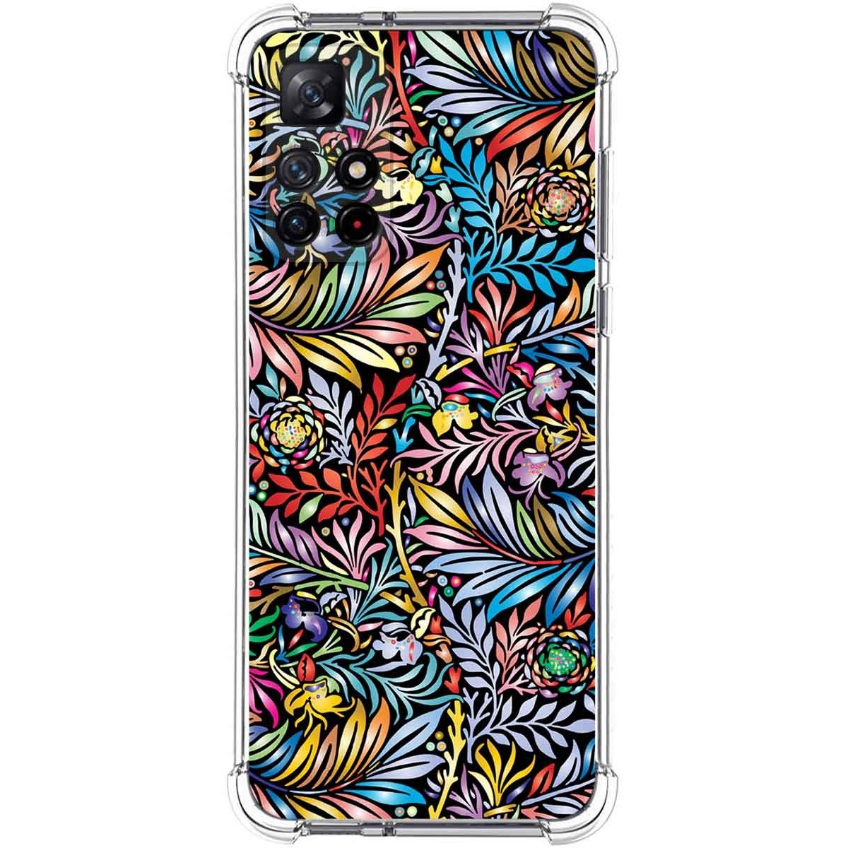 Funda Silicona Antigolpes para Xiaomi Redmi Note 11s 5G diseño Flores 04 Dibujos