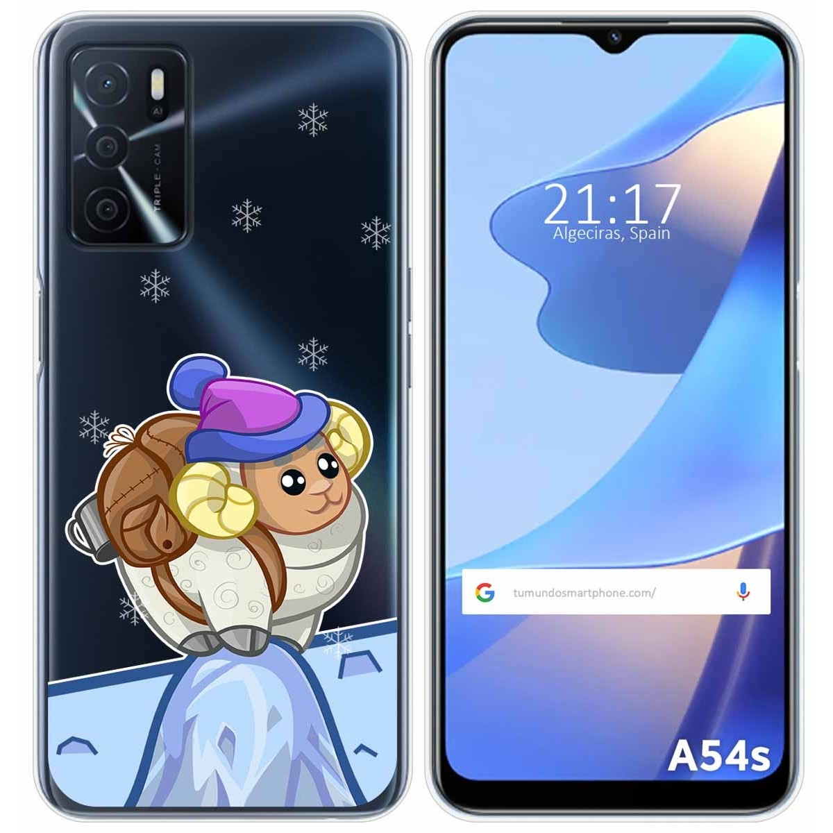 Funda Silicona Transparente para Oppo A54s diseño Cabra Dibujos