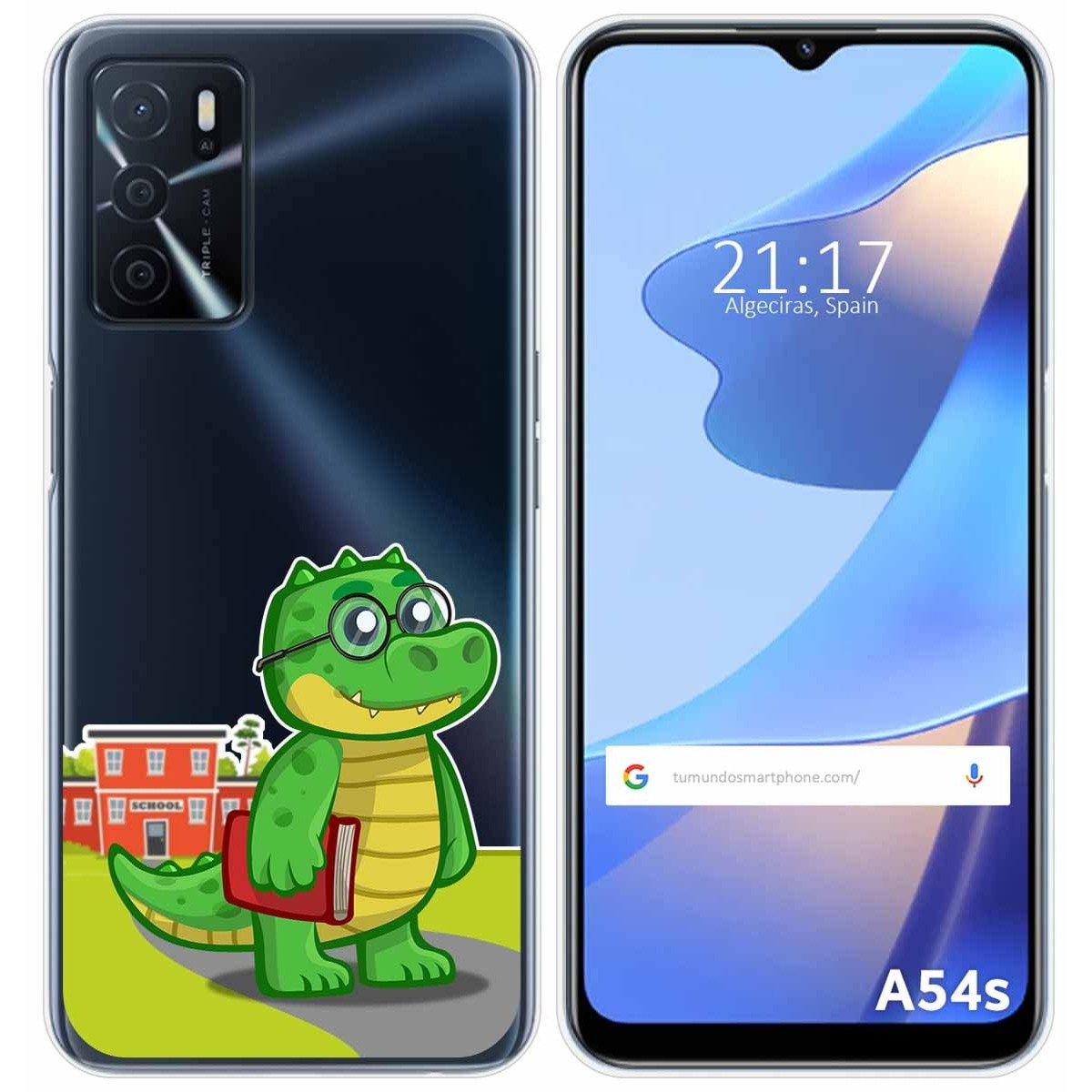 Funda Silicona Transparente para Oppo A54s diseño Coco Dibujos