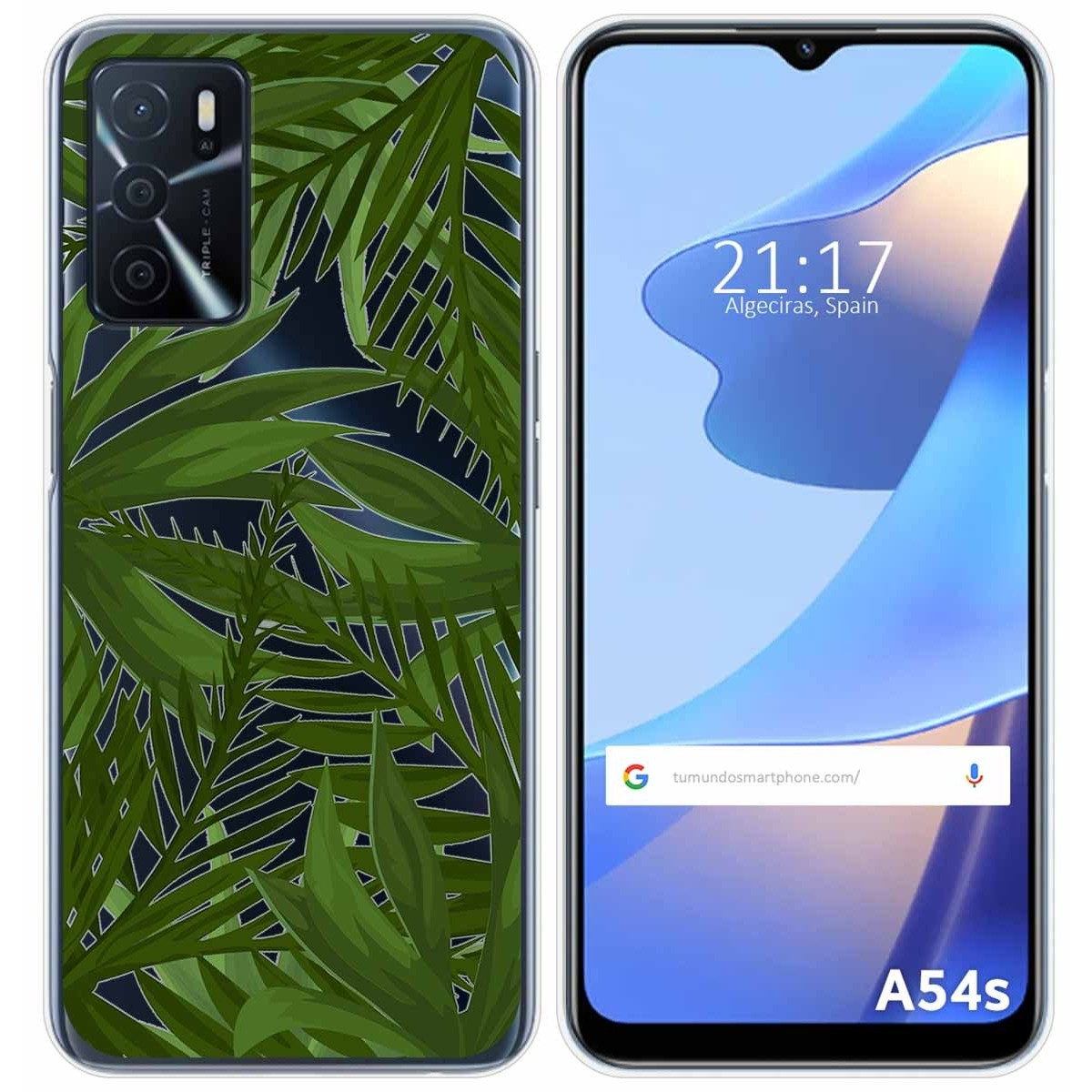 Funda Silicona Transparente para Oppo A54s diseño Jungla Dibujos