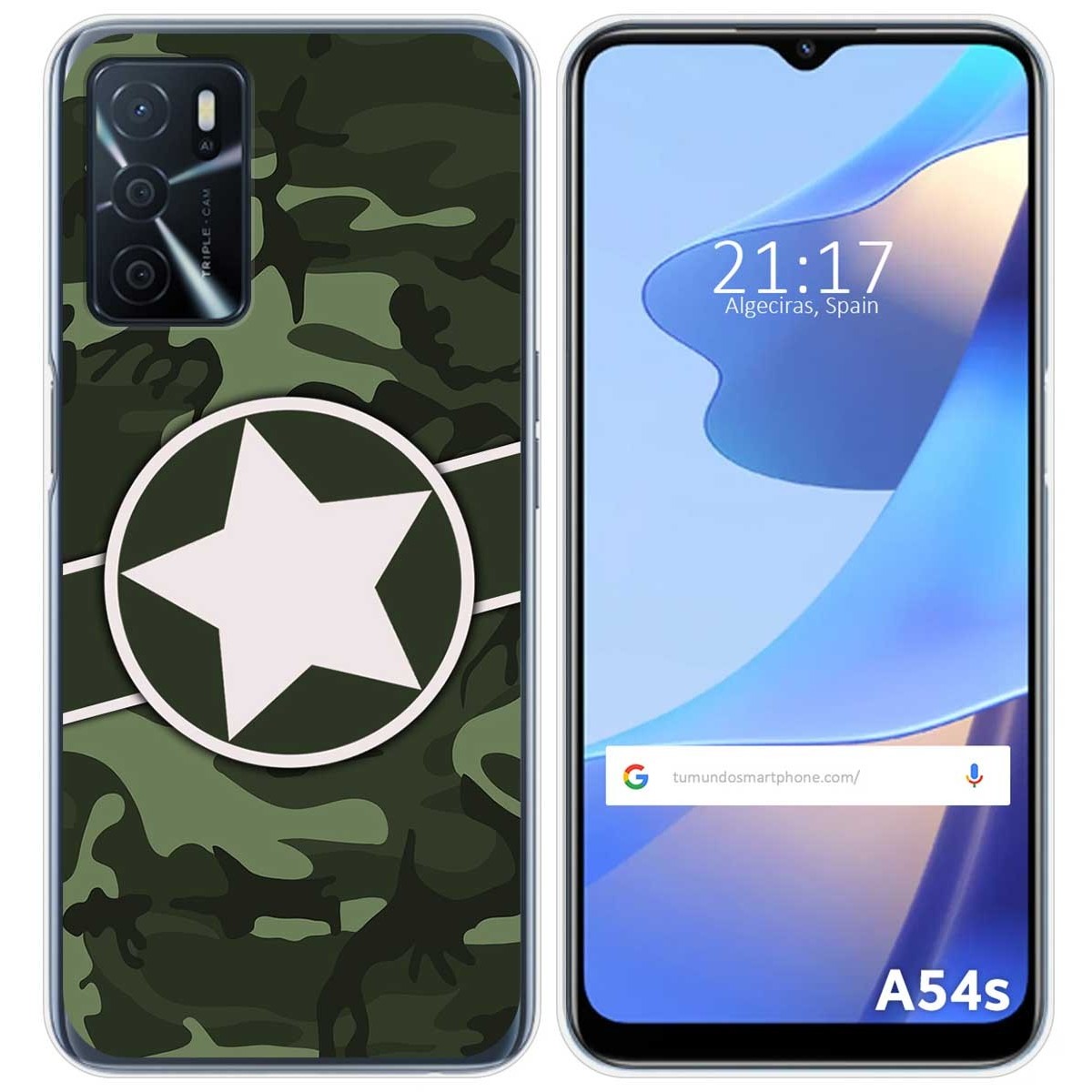 Funda Silicona para Oppo A54s diseño Camuflaje 01 Dibujos