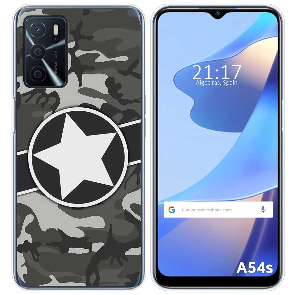 Funda Silicona para Oppo A54s diseño Camuflaje 02 Dibujos