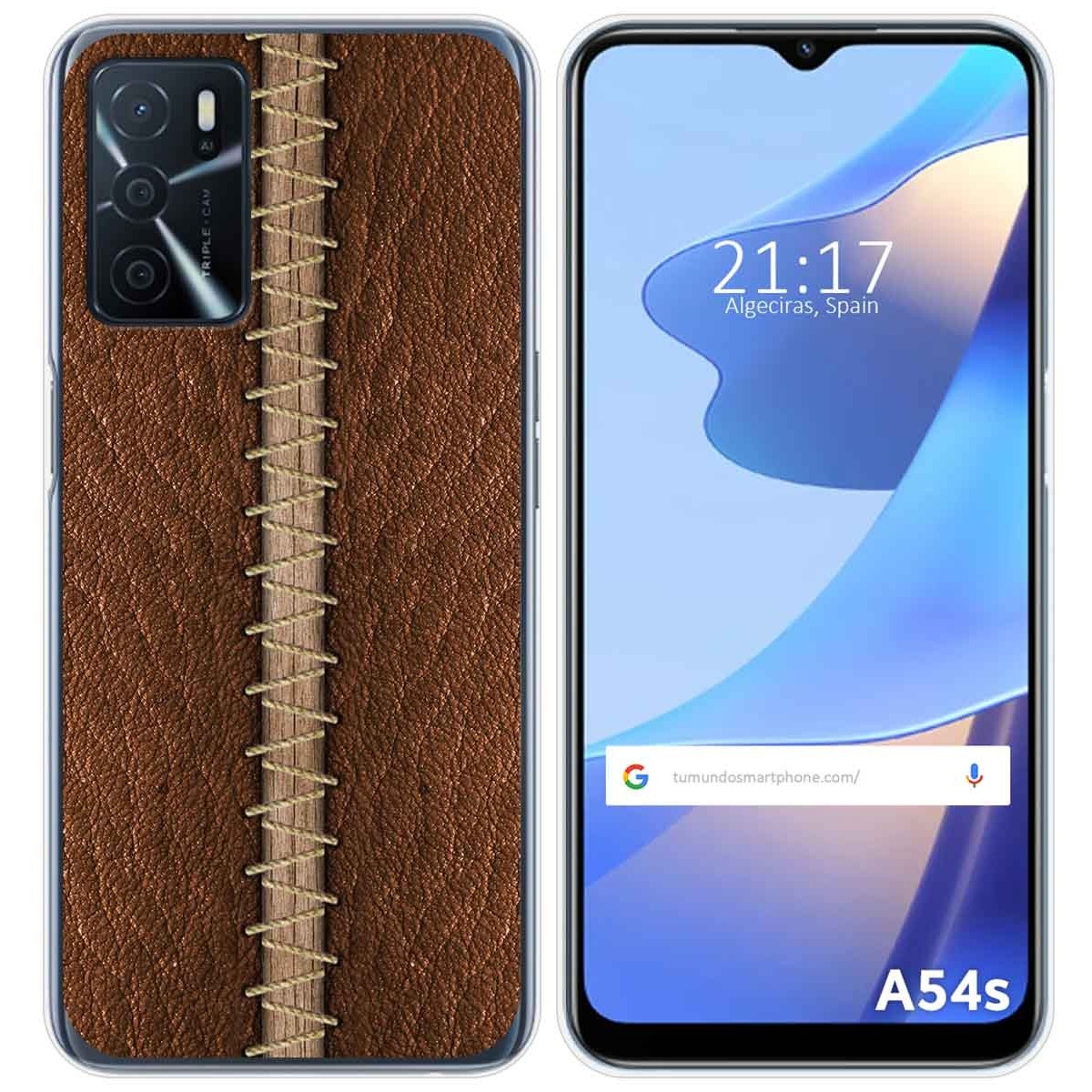 Funda Silicona para Oppo A54s diseño Cuero 01 Dibujos