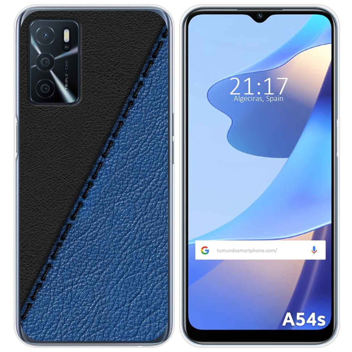 Funda Silicona para Oppo A54s diseño Cuero 02 Dibujos