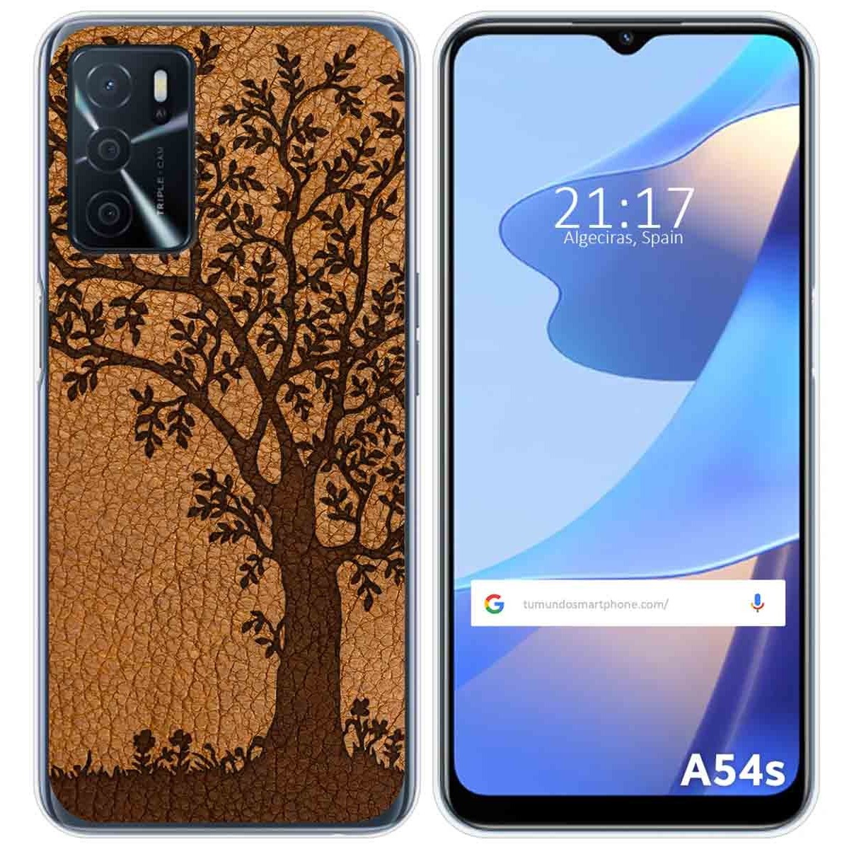Funda Silicona para Oppo A54s diseño Cuero 03 Dibujos
