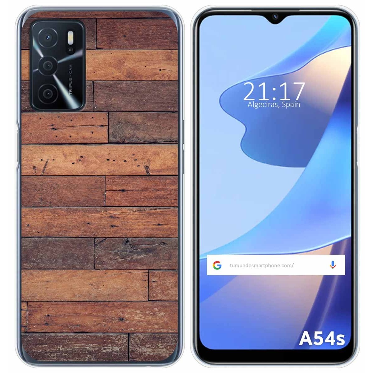 Funda Silicona para Oppo A54s diseño Madera 03 Dibujos