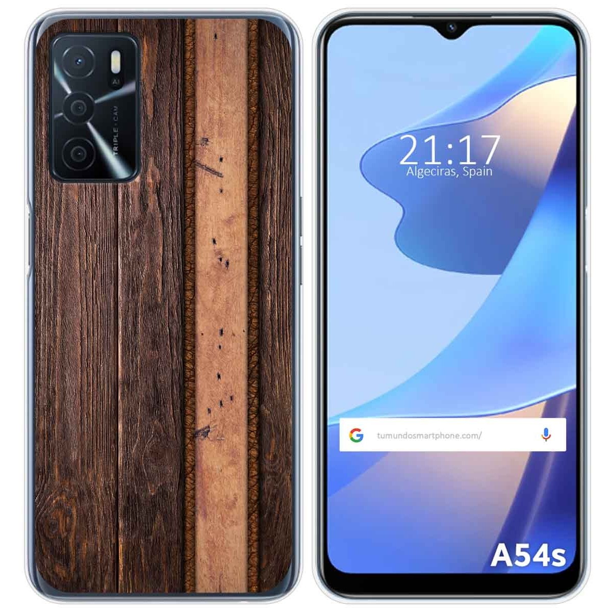 Funda Silicona para Oppo A54s diseño Madera 05 Dibujos