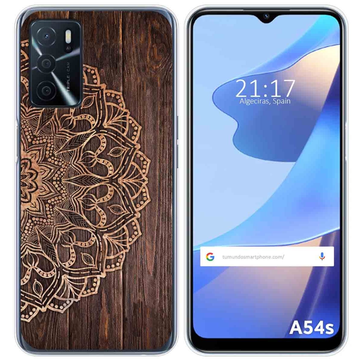 Funda Silicona para Oppo A54s diseño Madera 06 Dibujos