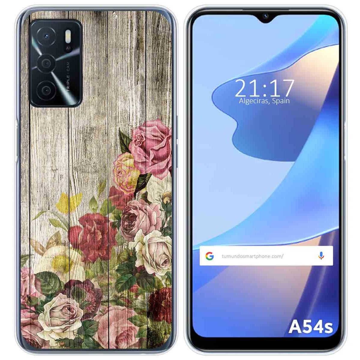 Funda Silicona para Oppo A54s diseño Madera 08 Dibujos