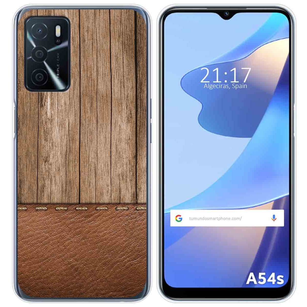 Funda Silicona para Oppo A54s diseño Madera 09 Dibujos