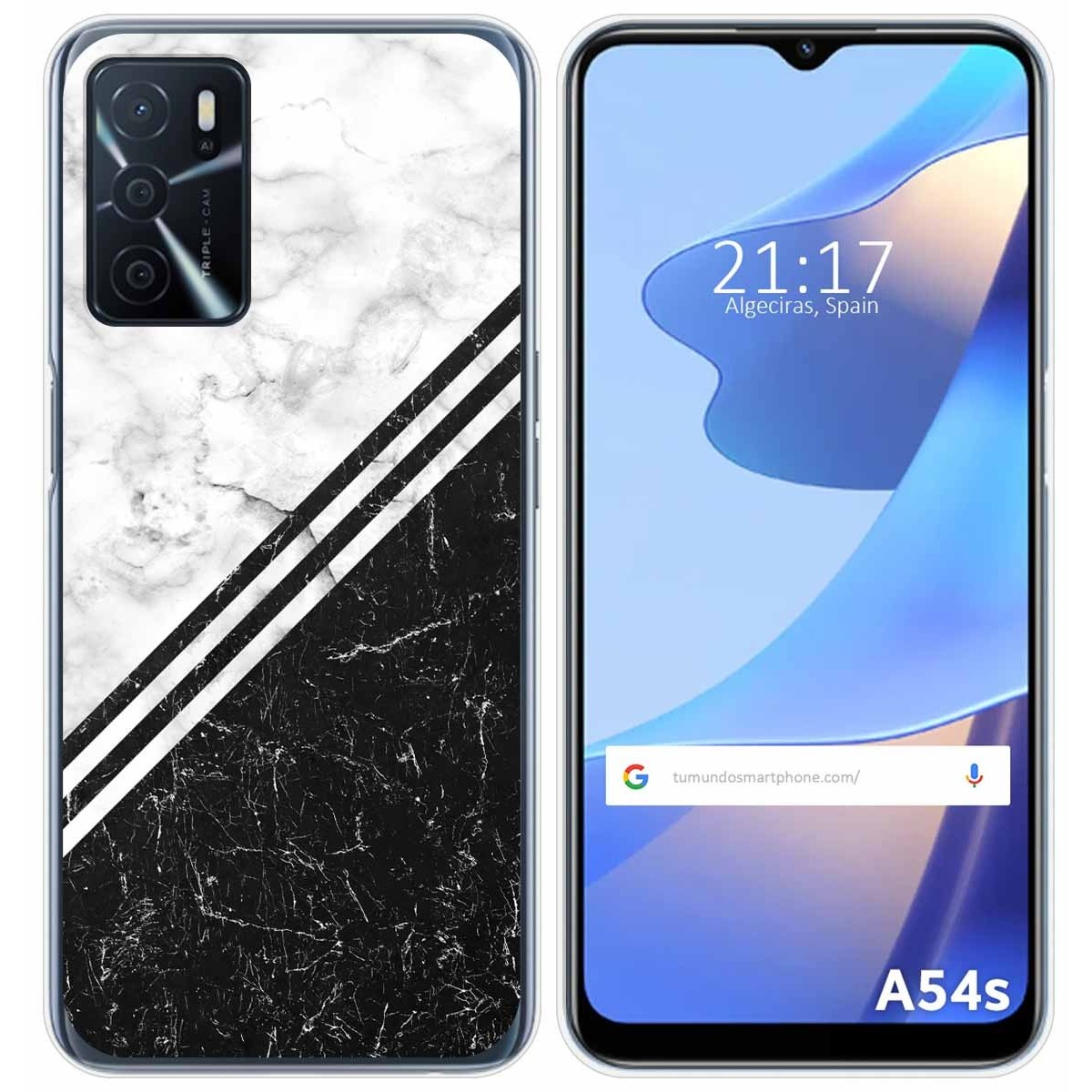 Funda Silicona para Oppo A54s diseño Mármol 01 Dibujos