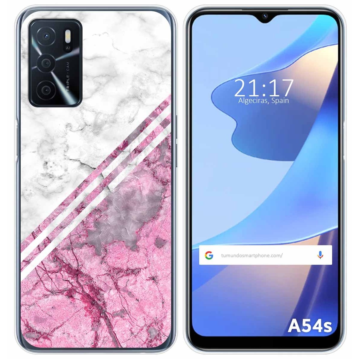 Funda Silicona para Oppo A54s diseño Mármol 03 Dibujos
