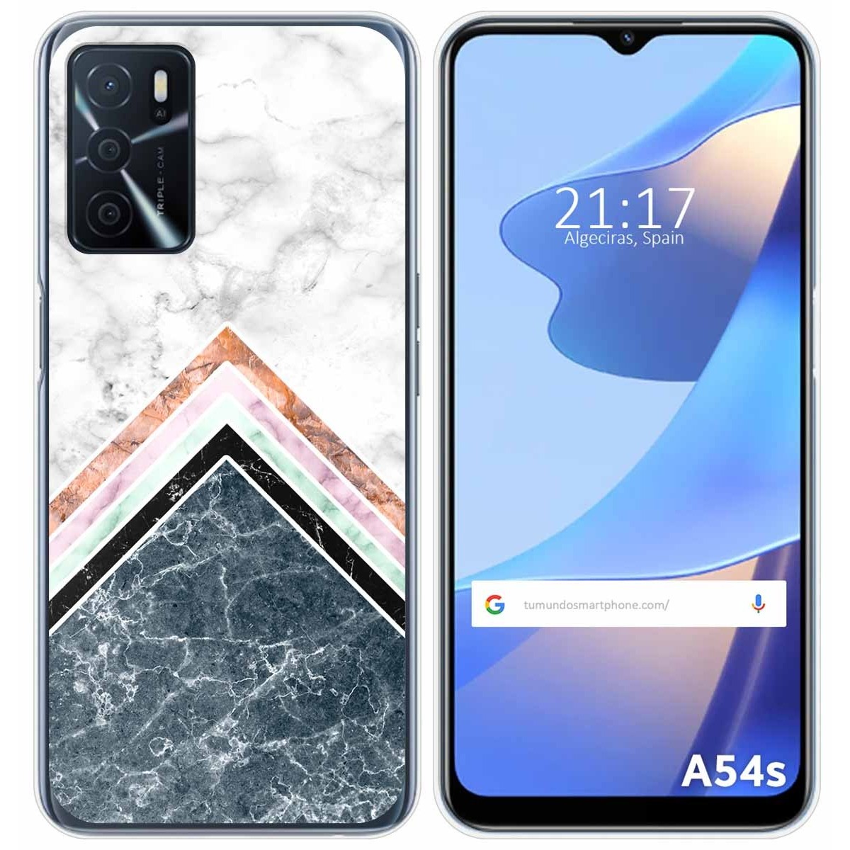 Funda Silicona para Oppo A54s diseño Mármol 05 Dibujos
