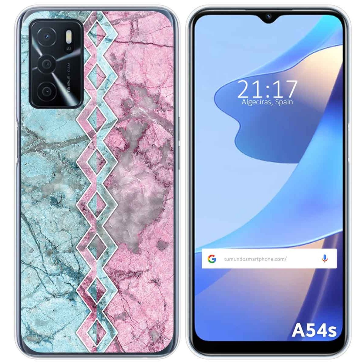 Funda Silicona para Oppo A54s diseño Mármol 08 Dibujos