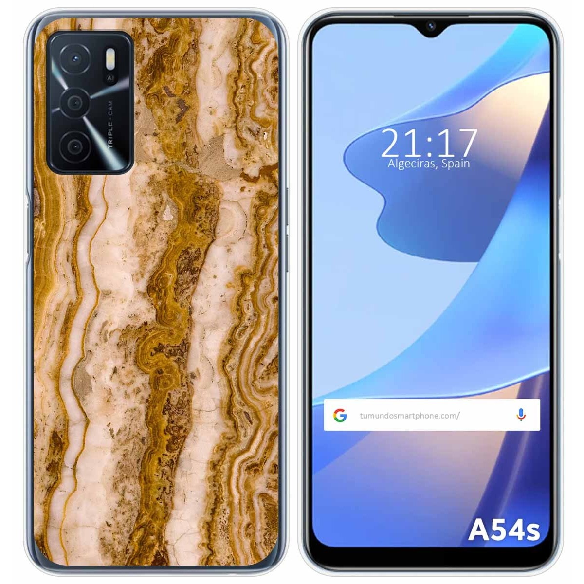 Funda Silicona para Oppo A54s diseño Mármol 10 Dibujos