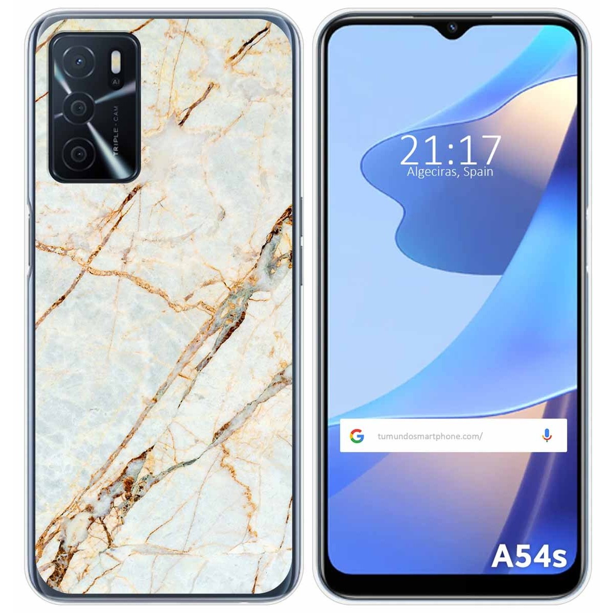 Funda Silicona para Oppo A54s diseño Mármol 13 Dibujos