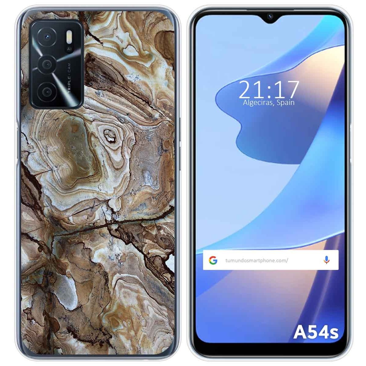 Funda Silicona para Oppo A54s diseño Mármol 14 Dibujos