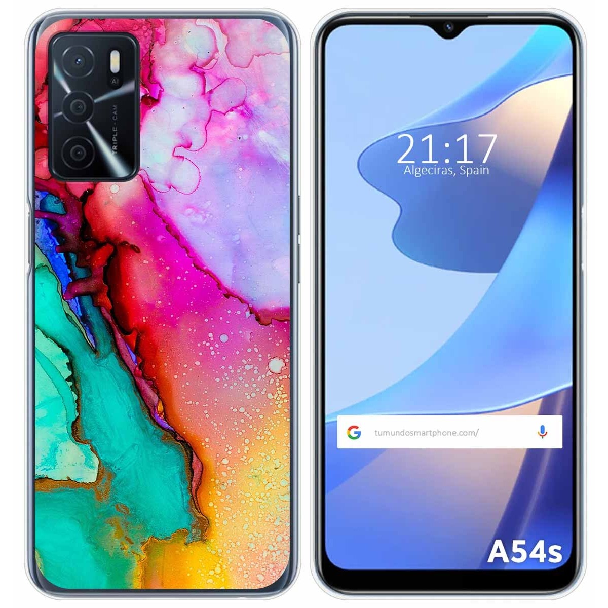 Funda Silicona para Oppo A54s diseño Mármol 15 Dibujos