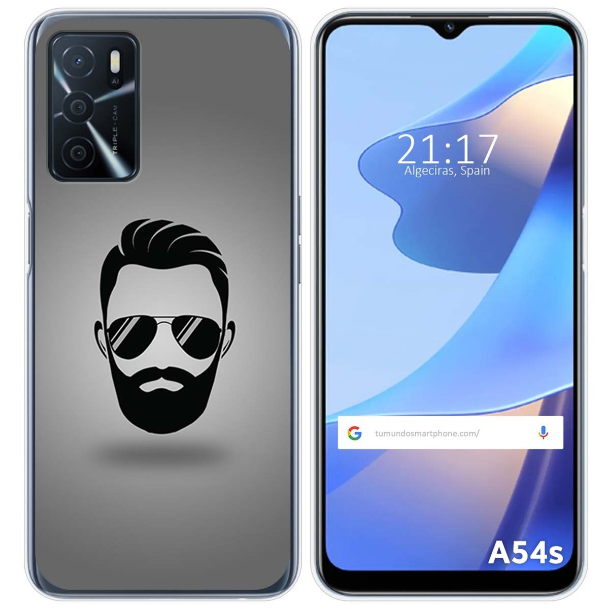 Funda Silicona para Oppo A54s diseño Barba Dibujos