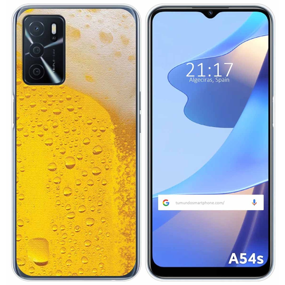 Funda Silicona para Oppo A54s diseño Cerveza Dibujos