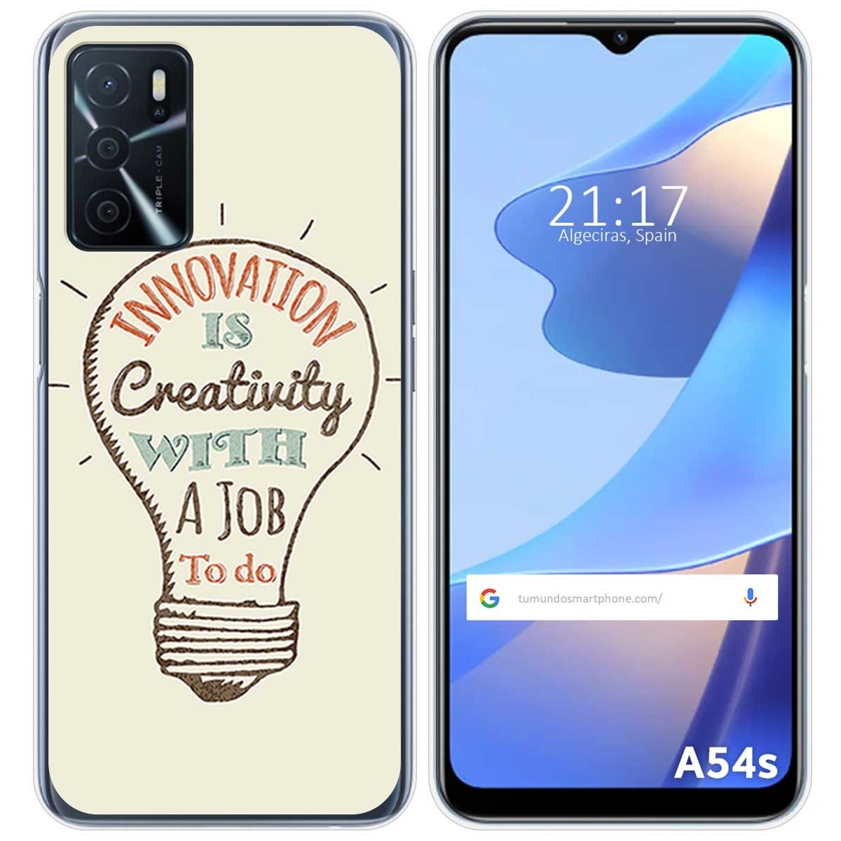 Funda Silicona para Oppo A54s diseño Creativity Dibujos