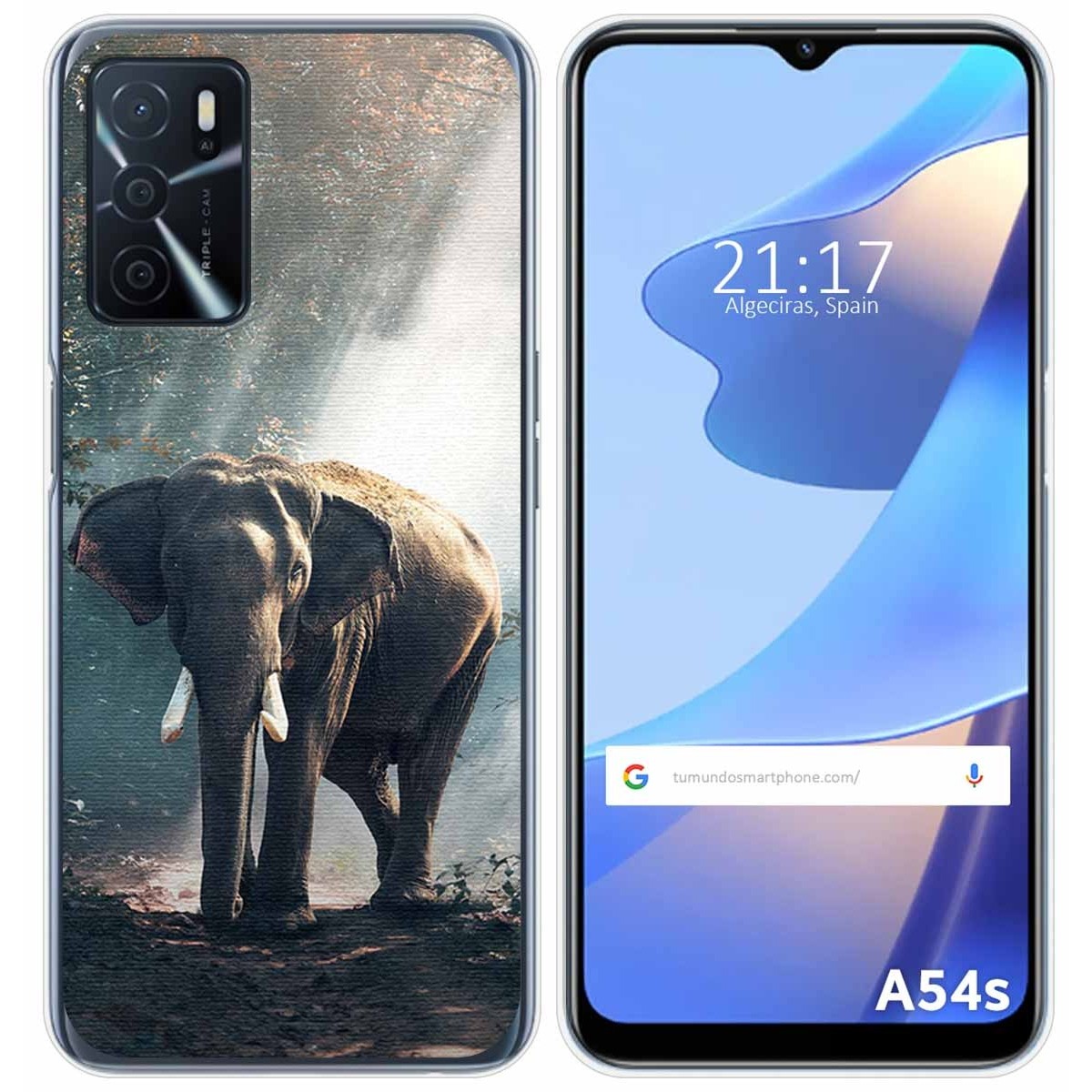 Funda Silicona para Oppo A54s diseño Elefante Dibujos