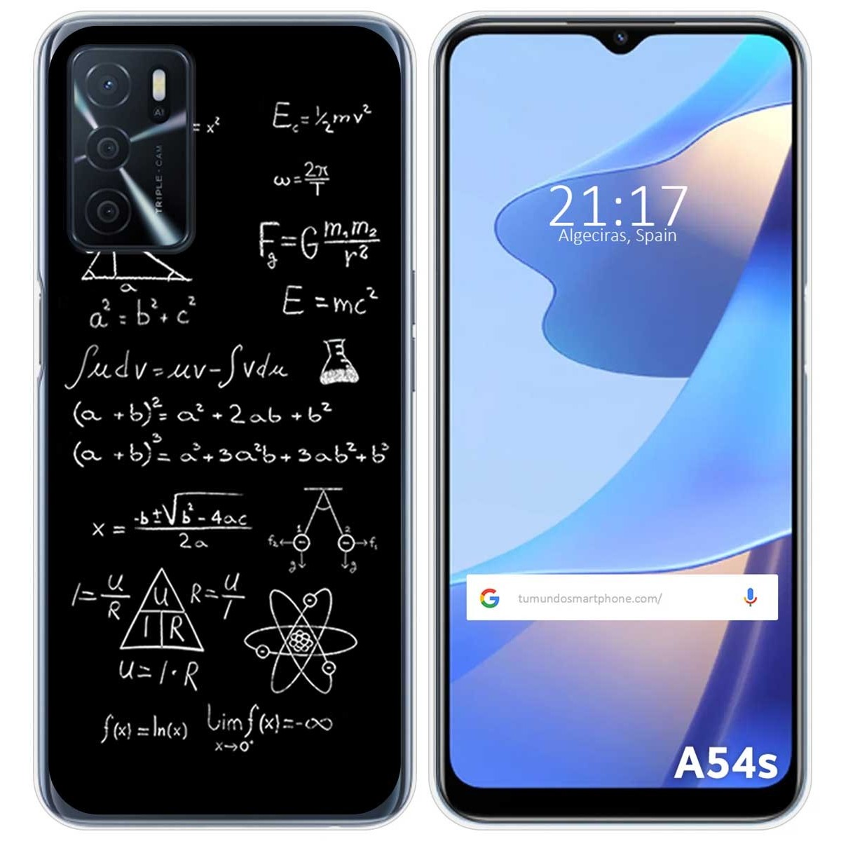 Funda Silicona para Oppo A54s diseño Formulas Dibujos