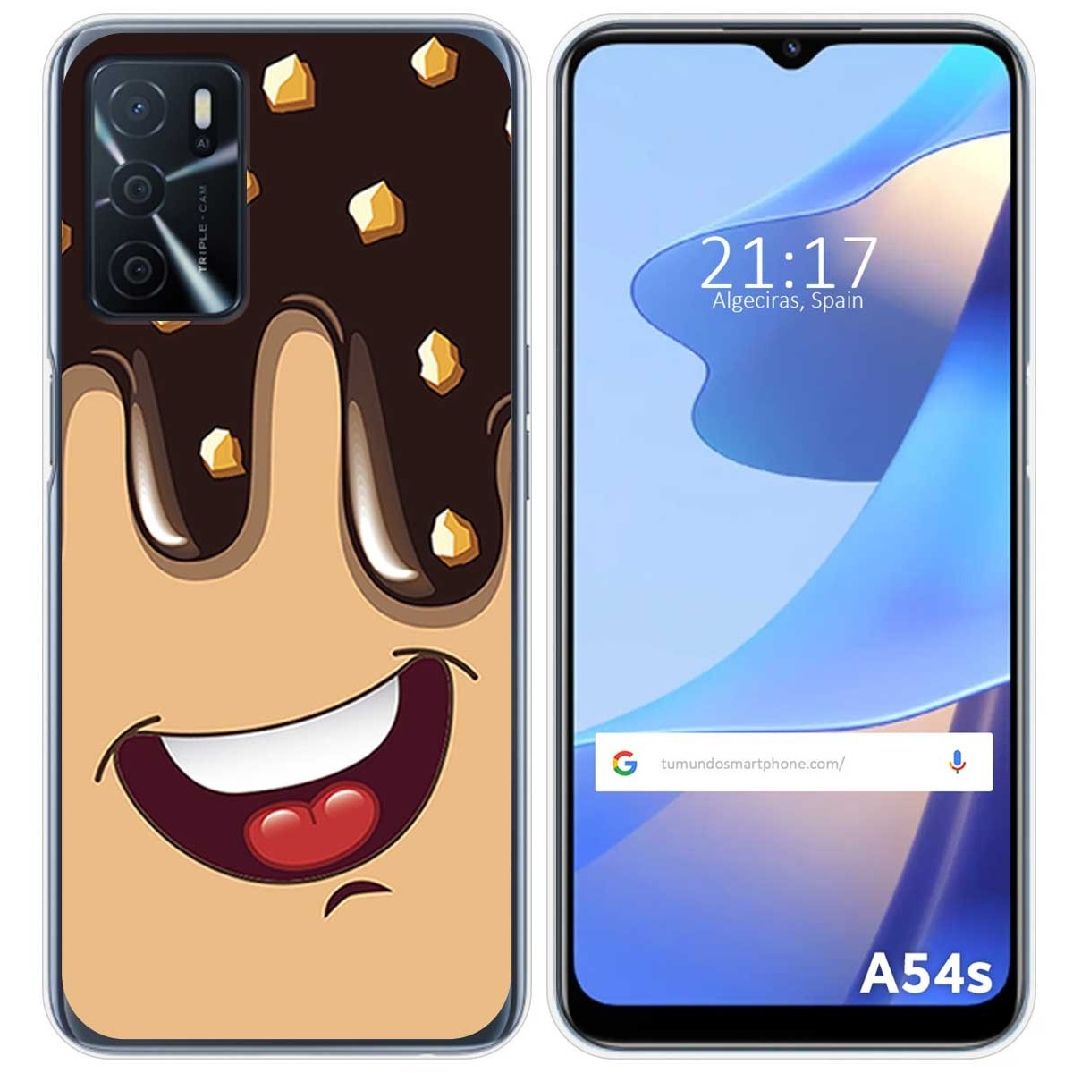 Funda Silicona para Oppo A54s diseño Helado Chocolate Dibujos