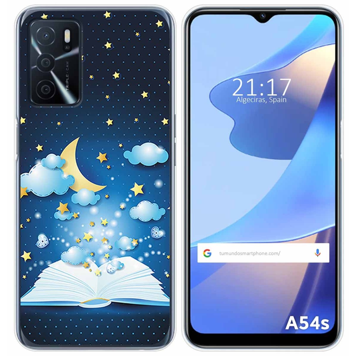 Funda Silicona para Oppo A54s diseño Libro Cuentos Dibujos