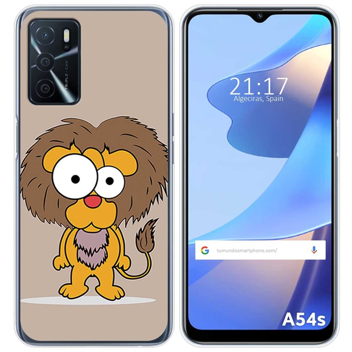 Funda Silicona para Oppo A54s diseño Leon Dibujos