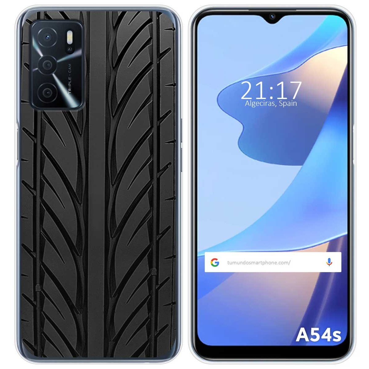 Funda Silicona para Oppo A54s diseño Neumatico Dibujos
