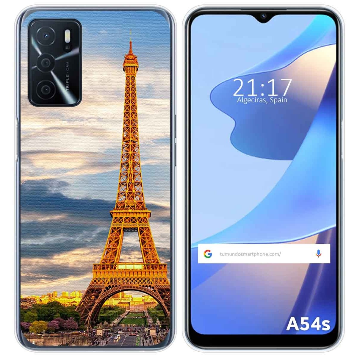 Funda Silicona para Oppo A54s diseño Paris Dibujos